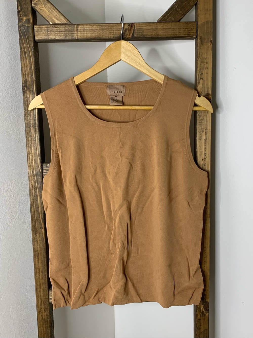 Choices Sleeveless Lightweight Women's Brown Tank Top Size XL